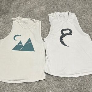 Zyia active muscle tank bundle‎ mountains and kettle bell tanks size Large